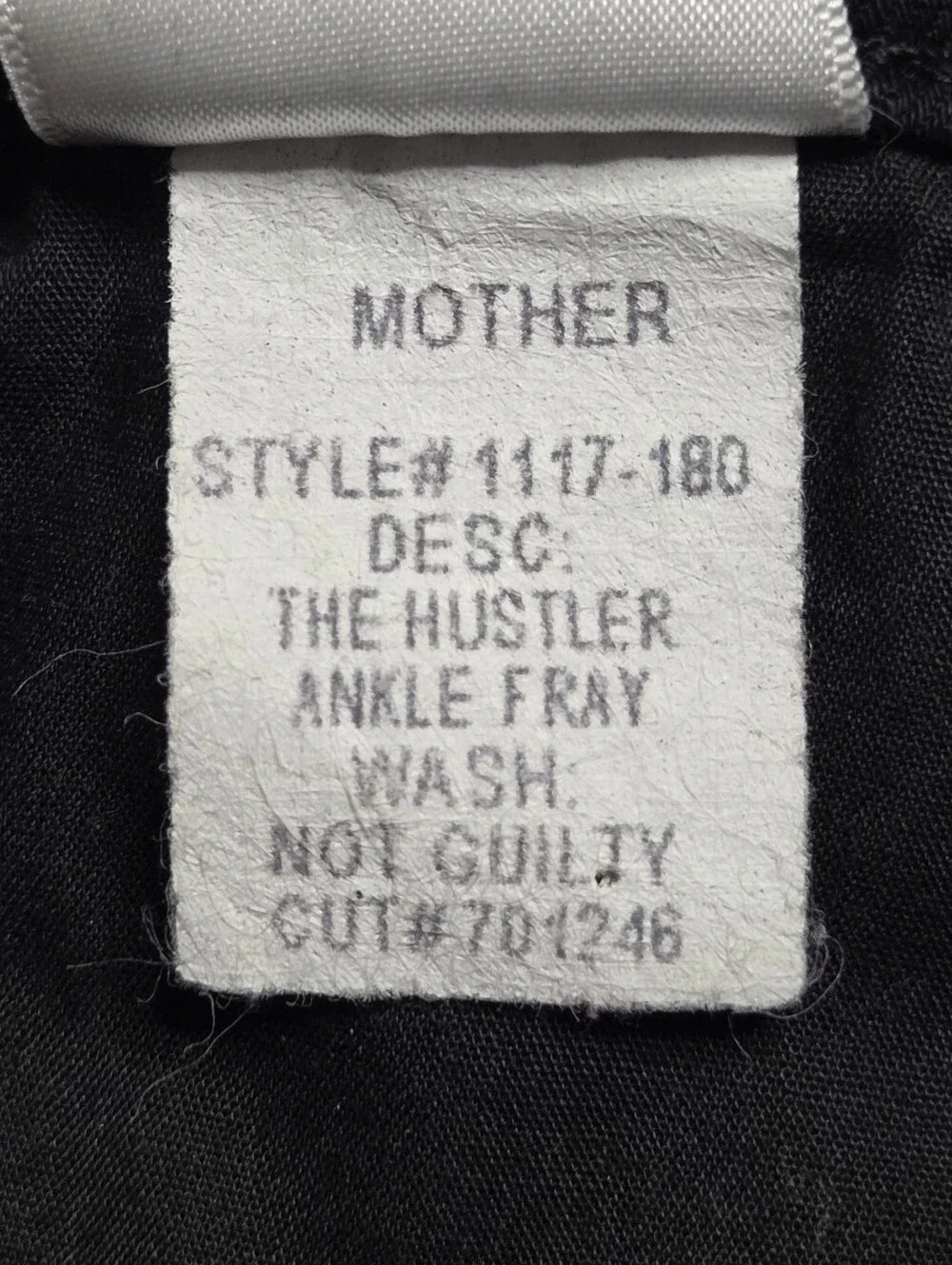 Mother The Hustler Ankle Fray Jeans Not Guilty Size 26 - Picture 10 of 11